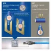 ACT Blue 65 meters S/FTP CAT6A B2ca PoE++ 100W solid prefab installation kabelis, RJ45 male – male