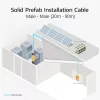 ACT Blue 65 meters S/FTP CAT6A B2ca PoE++ 100W solid prefab installation kabelis, RJ45 male – male