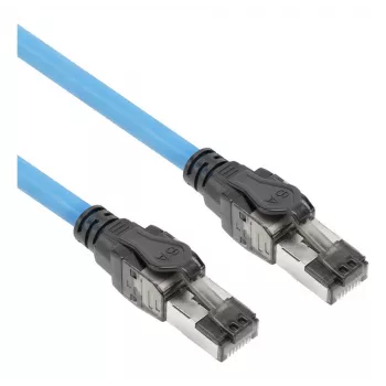 ACT zils 70 metri S/FTP CAT6A B2ca PoE++ 100 W instalācijas kabelis ar viengabala vadiem, RJ45 vīrišķais – vīrišķais