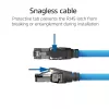 ACT Blue 75 meters S/FTP CAT6A B2ca PoE++ 100W solid prefab installation kabelis, RJ45 male – male