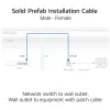 ACT Blue 45 meters S/FTP CAT6A B2ca PoE++ 100W solid prefab installation kabelis, RJ45 male – female