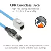 ACT Blue 65 meters S/FTP CAT6A B2ca PoE++ 100W solid prefab installation kabelis, RJ45 male – female