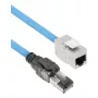 ACT Blue 90 meters S/FTP CAT6A B2ca PoE++ 100W solid prefab installation kabelis, RJ45 male – female