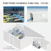 ACT Blue 90 meters S/FTP CAT6A B2ca PoE++ 100W solid prefab installation kabelis, RJ45 male – female