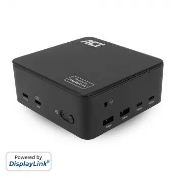 ACT universālā USB-C dokstacija 4K, 3 HDMI/DisplayPort monitoriem