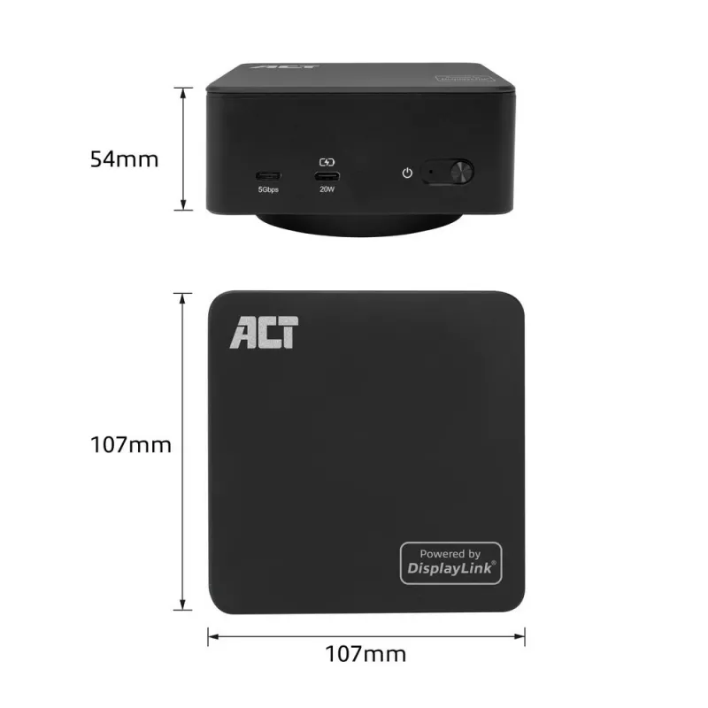 ACT universālā USB-C dokstacija 4K, 3 HDMI/DisplayPort monitoriem