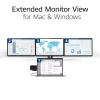 ACT universālā USB-C dokstacija 4K, 3 HDMI/DisplayPort monitoriem