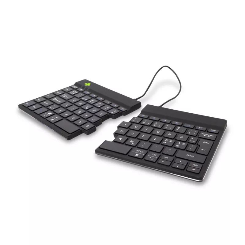 R-Go Tools Ergonomic tastatūra R-Go Split Break ar paužu programmatūru, ergonomiska dalīta tastatūra, QWERTY (NORDIC), Bluetooth, melna