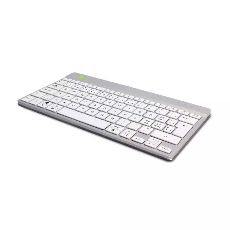 R-Go Tools ergonomiskā tastatūra R-Go Compact Break, kompakta tastatūra ar pārtraukuma programmatūru, QWERTZ (CH), Bluetooth, balta