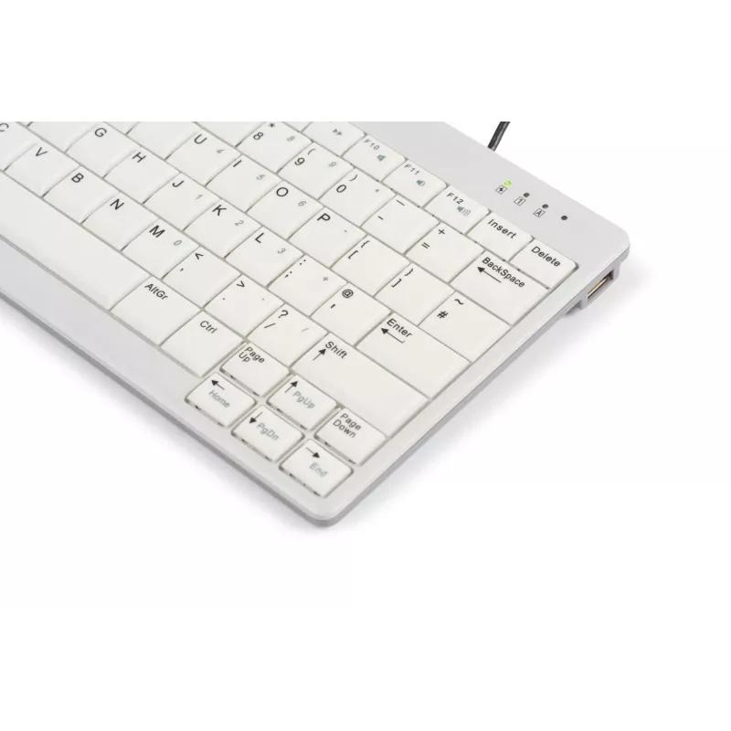 BakkerElkhuizen UltraBoard 950 V2 UK Qwerty, vadu, USB, šķērveida taustiņu slēdzis, QWERTY, tumši pelēka, gaiši pelēka