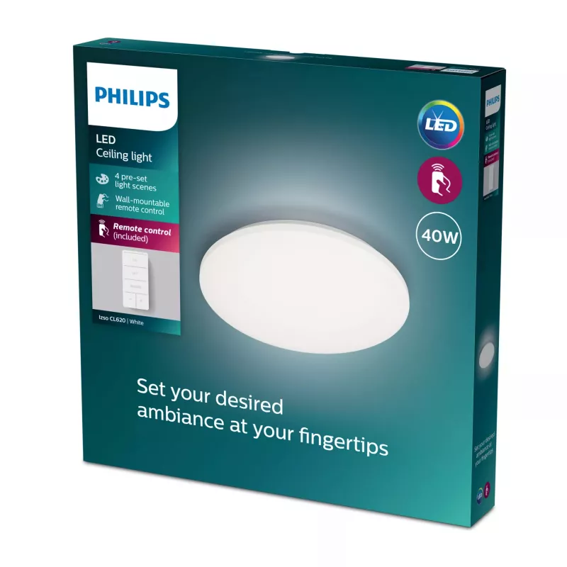 Philips Functional Izso griestu gaismeklis 40 W, LED, 4300 lm, IP20, balts