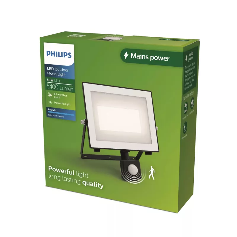 Āra sienas gaismeklis Philips Lois 50 W LED, melns, metāla korpuss, nemaināms LED, 220–240 V