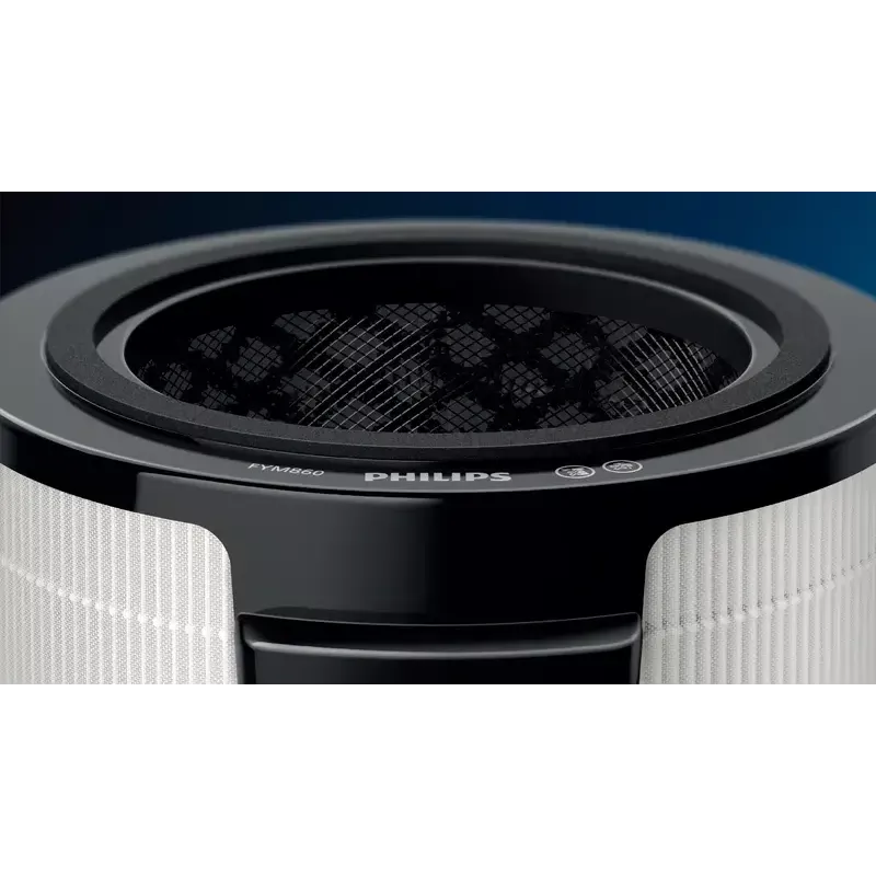 Gaisa attīrītāja rezerves filtrs Philips FYM860/30 integrēts 3-in-1 ar 99,97% efektivitāti, 211×211×253 mm