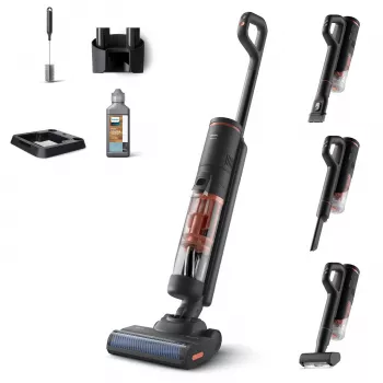 Philips 6000 series XW6264/11 putekļu sūcējs ar kātu/elektriskā slota Baterija Sausā un mitrā tīrīšana Cikloniska Bezmaisa Pelēks