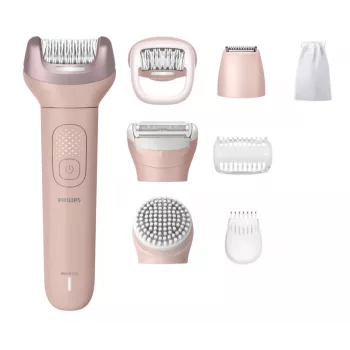 Epilators Philips Series 9000 BRE719/00 — bezvada mitrā un sausā lietošana, 32 pincetes, 2 ātrumi, rozā