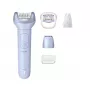 Epilators Philips 8000 series BRE711/00 — 32 pincetes, 2 ātrumi, mitrai un sausai lietošanai, iebūvēts Li‑Ion akumulators, zila