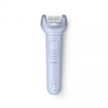 Epilators Philips 8000 series BRE711/00 — 32 pincetes, 2 ātrumi, mitrai un sausai lietošanai, iebūvēts Li‑Ion akumulators, zila