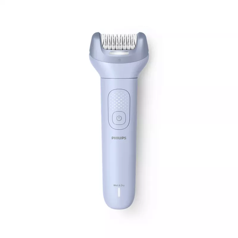 Epilators Philips 8000 series BRE711/00 — 32 pincetes, 2 ātrumi, mitrai un sausai lietošanai, iebūvēts Li‑Ion akumulators, zila