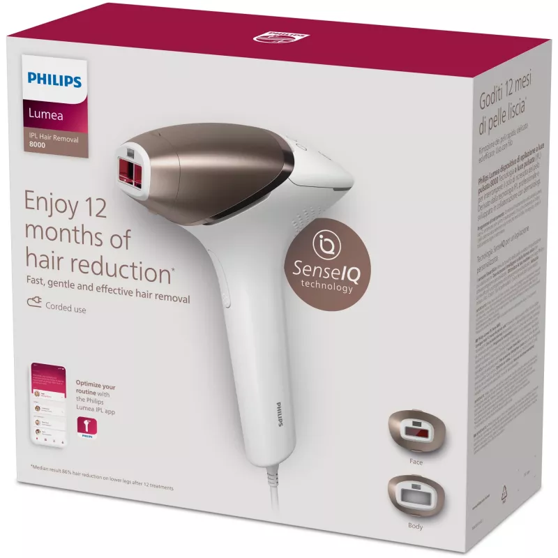 Philips Lumea Prestige Lumea IPL 8000 Series BRI945/00 IPL matu noņemšanas iekārta ar SenseIQ