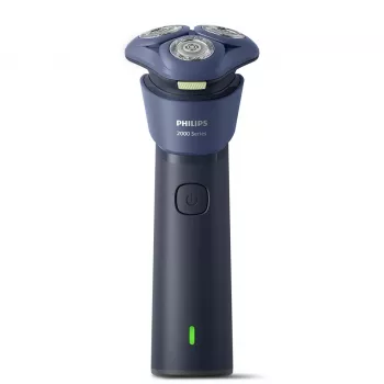 Rotācijas skuveklis Philips 2000 series S2885/00 — 3 galviņas, NiMH uzlādējams, mitrai un sausai skūšanai, zils