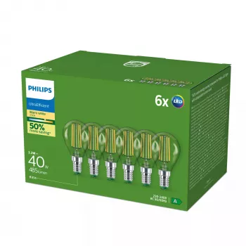LED spuldze Philips E14 2.3 W 485 lm Silta balta 300° CRI 80