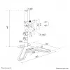 Neomounts DS45-600BL1 viena monitora statīvs 10–32 collu ekrāniem, VESA 75x75–100x100, maks. 9 kg, brīvstāvošs, melns
