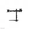 Divu monitoru statīvs Neomounts DS45-600BL2 10–32 collu ekrāniem, atbalsta 2 displejus, maks. 6 kg, VESA 75x75–100x100, brīvstāvošs, melns