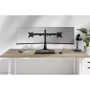 Divu monitoru statīvs Neomounts DS45-600BL2 10–32 collu ekrāniem, atbalsta 2 displejus, maks. 6 kg, VESA 75x75–100x100, brīvstāvošs, melns