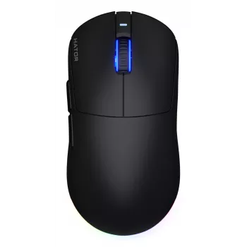 HATOR Quasar 3 Wireless pele Spēlēm Piemērota abām rokām RF Wireless + Bluetooth + USB Type-A Optiskā 12000 DPI