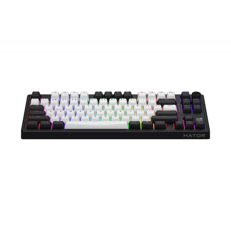 HATOR Skyfall 80 MAG ULTIMA 8K bezvadu tastatūra Gaming USB + RF Wireless + Bluetooth QWERTY US English Melna, Balta