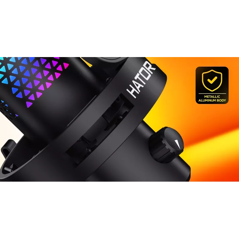 HATOR Dreamcast X, Melns, Podcast mikrofons, -32 dB, 20 - 16000 Hz, 16 bit, 96 kHz, 70 dB