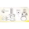 HATOR Dreamcast X, Melns, Podcast mikrofons, -32 dB, 20 - 16000 Hz, 16 bit, 96 kHz, 70 dB
