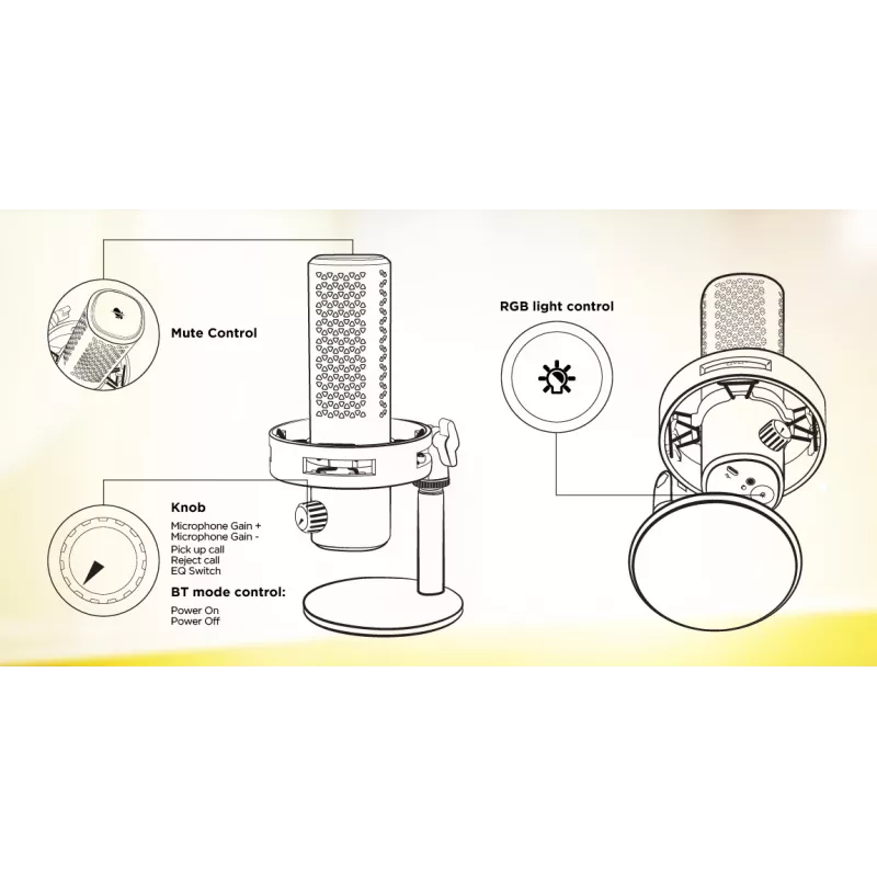 HATOR Dreamcast X, Melns, Podcast mikrofons, -32 dB, 20 - 16000 Hz, 16 bit, 96 kHz, 70 dB