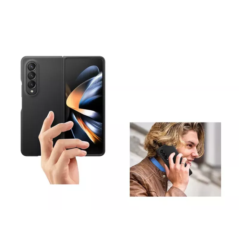 Mobilā tālruņa vāciņš Samsung Galaxy Z Fold4 EF-VF936LBEGWW Āda Melns