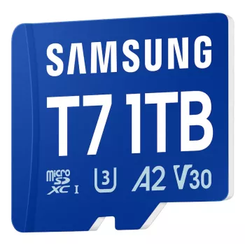 Samsung T7 microSD karte, 1 TB, MicroSDXC, UHS-I, 170 MB/s, 3. klase (U3), V30