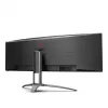 AOC B2 AG493UCX2 datora monitors 124 cm (48.8') 5120 x 1440 pikseļi Quad HD LED melns
