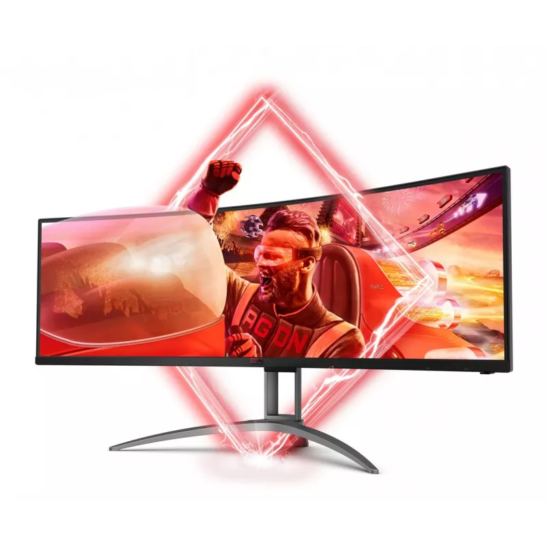 AOC B2 AG493UCX2 datora monitors 124 cm (48.8') 5120 x 1440 pikseļi Quad HD LED melns