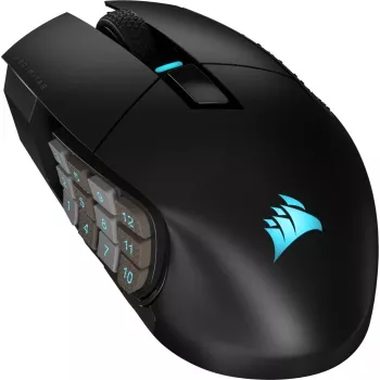 Corsair SCIMITAR ELITE WIRELESS pele Spēlēm Labročiem RF bezvadu + Bluetooth + USB Type-C Optiska 26000 DPI