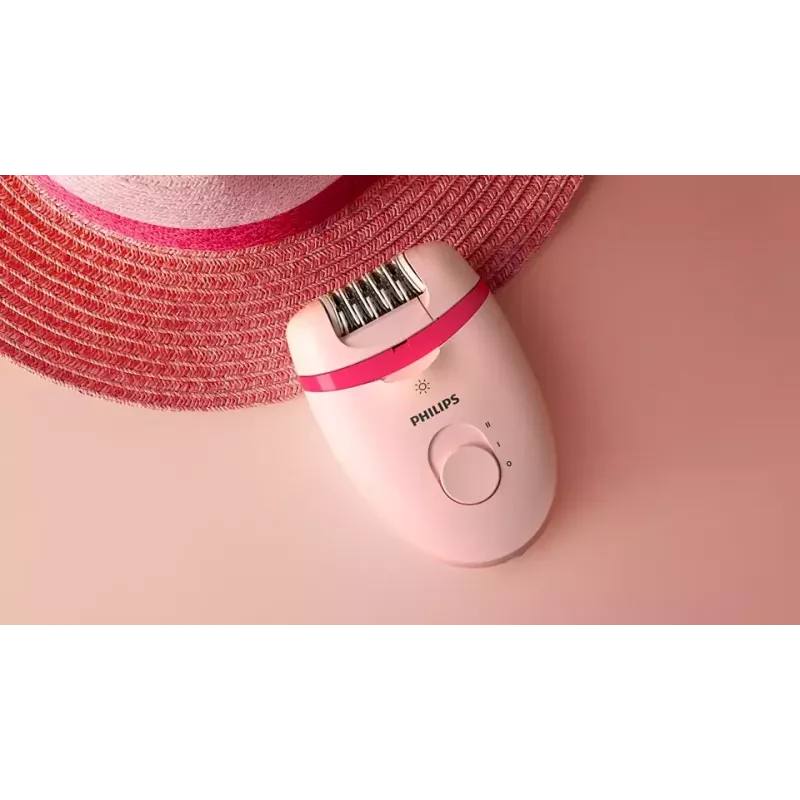 Philips Satinelle Essential BRE285/00 vada epilators, balts/rozā