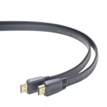 HDMI-HDMI vads v2.0 3D TV ātrgaitas Ethernet 1.8M plakans (zelta galiem)