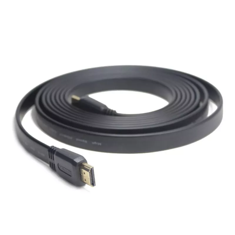 HDMI-HDMI vads v2.0 3D TV ātrgaitas Ethernet 1.8M plakans (zelta galiem)