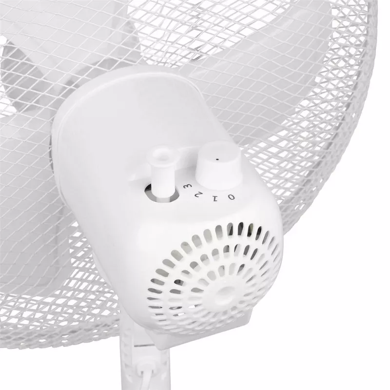 Tristar | VE-5755 | Stāvventilators | Balts | Diametrs 40 cm | Ātrumu skaits 3 | Svārstīšanās