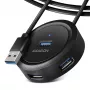 AXAGON HUE-P1AL centrmezgls ar 4 pieslēgvietām USB 3.2 Gen 1 APĻA FORMA