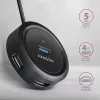 AXAGON HUE-P1AL centrmezgls ar 4 pieslēgvietām USB 3.2 Gen 1 APĻA FORMA