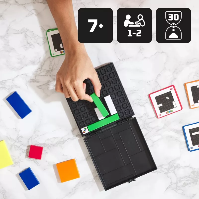 Rubik's Cube Gridlock spēle, problēmu risināšanas galda spēle, iedvesmota no klasiskās prāta mežģu fidget rotaļlietas, pieaugušajiem un bērniem no 7 gadu vecuma