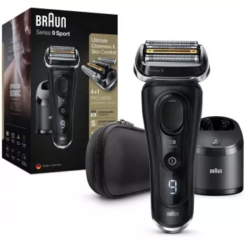 Braun Series 9 9352cc Sport folijas skuveklis Trimmeris Melns Pelēks
