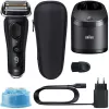 Braun Series 9 9352cc Sport folijas skuveklis Trimmeris Melns Pelēks