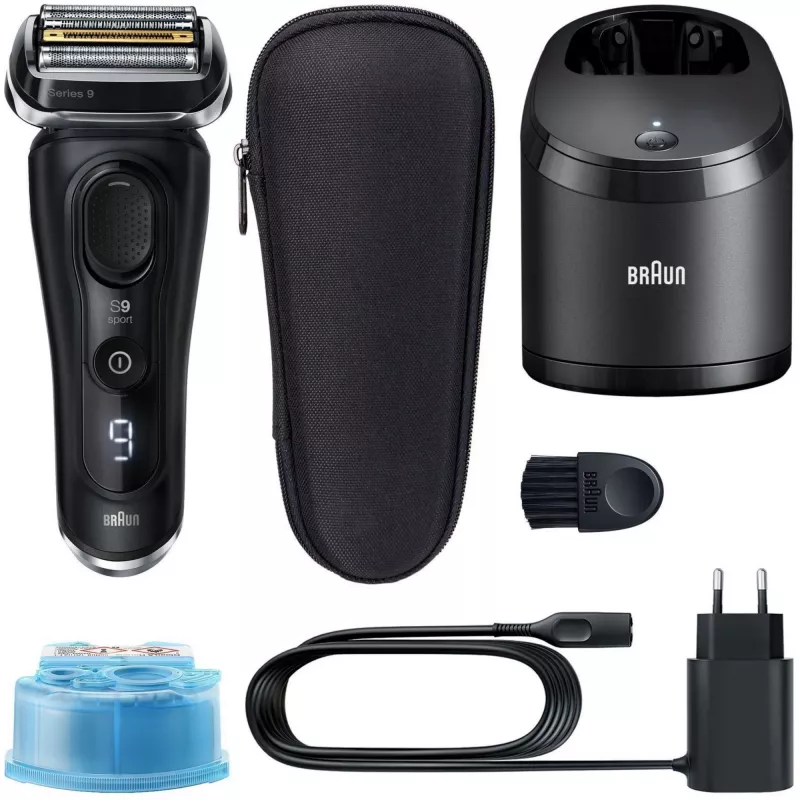 Braun Series 9 9352cc Sport folijas skuveklis Trimmeris Melns Pelēks