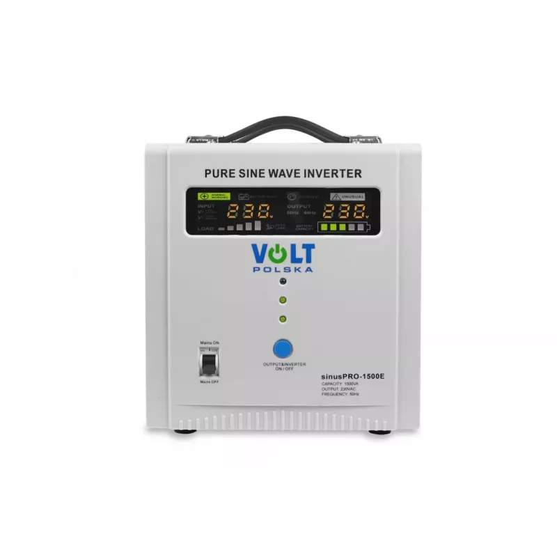 Nepārtrauktas barošanas bloks Volt SINUS PRO 1500 E 12V/230V Līnijas interaktīvais 1.5 kVA 1050 W Balts
