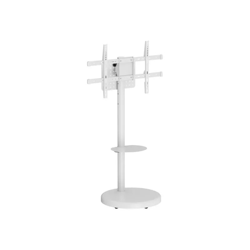 TECHLY grīdas statīvs ar ratiņu plauktu LCD/LED/Plasma TV 37collas-86collas balts